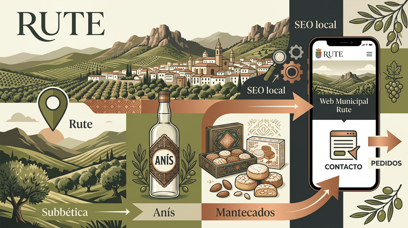 Infografía sobre diseño web local y SEO en Rute